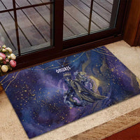Onuris Rubber Doormat Cosmic Warrior Egyptian God Eye of Horus Spears Starry Night