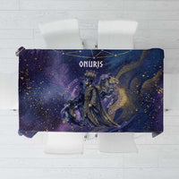 Onuris Tablecloth Cosmic Warrior Egyptian God Eye of Horus Spears Starry Night