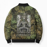 Osiris Bomber Puffer Jacket Lord of Eternity Egyptian God Throne Mummy Staffs Ancient