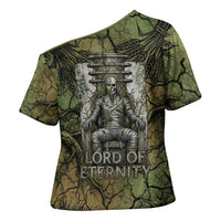 Osiris Cross Shoulder Shirt Lord of Eternity Egyptian God Throne Mummy Staffs Ancient