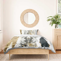 Osiris Egyptian Bedding Set God of Afterlife Feather Scale Judgment Eye of Horus