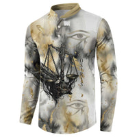 Osiris Egyptian Button Sweatshirt God of Afterlife Feather Scale Judgment Eye of Horus