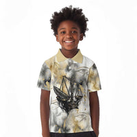 Osiris Egyptian Kid Polo Shirt God of Afterlife Feather Scale Judgment Eye of Horus