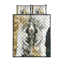 Osiris Egyptian Quilt Bed Set God of Afterlife Feather Scale Judgment Eye of Horus