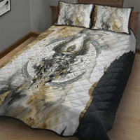 Osiris Egyptian Quilt Bed Set God of Afterlife Feather Scale Judgment Eye of Horus