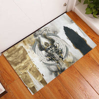 Osiris Egyptian Rubber Doormat God of Afterlife Feather Scale Judgment Eye of Horus