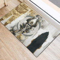 Osiris Egyptian Rubber Doormat God of Afterlife Feather Scale Judgment Eye of Horus