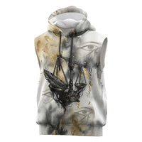 Osiris Egyptian Sleeveless Hoodie God of Afterlife Feather Scale Judgment Eye of Horus