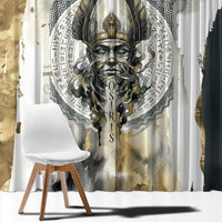 Osiris Egyptian Window Curtain God of Afterlife Feather Scale Judgment Eye of Horus