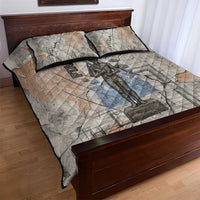 Ptah Egyptian Quilt Bed Set God of Crafts Architecture Tools Fashioner of the Earth