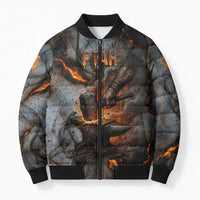 Ptah Egyptian Bomber Puffer Jacket God of Creation Great Artificer Hammer - Anvil Fire Forged