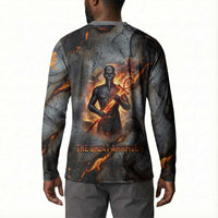 Ptah Egyptian Button Sweatshirt God of Creation Great Artificer Hammer - Anvil Fire Forged