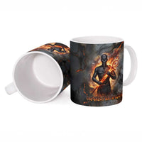 Ptah Egyptian Ceramic Mug God of Creation Great Artificer Hammer - Anvil Fire Forged