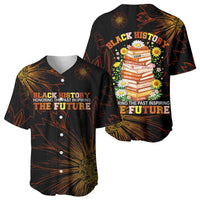 Black History Month Black African American Teachers Baseball Jersey Afrocentric Floral Art with Motivational Typography