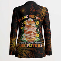 Black History Month Black African American Teachers Blazer Afrocentric Floral Art with Motivational Typography