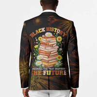 Black History Month Black African American Teachers Blazer Afrocentric Floral Art with Motivational Typography