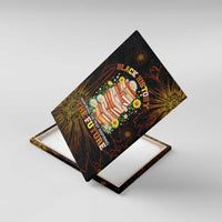Black History Month Black African American Teachers Canvas Wall Art Afrocentric Floral Art with Motivational Typography
