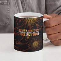 Black History Month Black African American Teachers Ceramic Mug Afrocentric Floral Art with Motivational Typography
