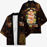 Black History Month Black African American Teachers Kimono Afrocentric Floral Art with Motivational Typography