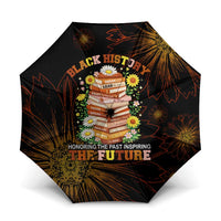 Black History Month Black African American Teachers Umbrella Afrocentric Floral Art with Motivational Typography