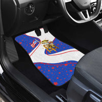 Puerto Rico Coquí Frog Football Fan Car Mats Whimsical Cartoon Style with Patriotic Elements