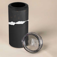 Cool Raccoon Drinking Iced Coffee 4 in 1 Can Cooler Tumbler Funny Animal Meme Urban Night Photography