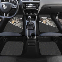 Cool Raccoon Drinking Iced Coffee Car Mats Funny Animal Meme Urban Night Photography