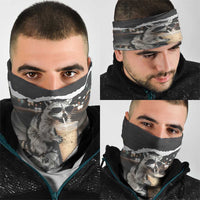 Cool Raccoon Drinking Iced Coffee Neck Gaiter Funny Animal Meme Urban Night Photography