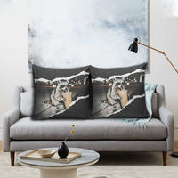 Cool Raccoon Drinking Iced Coffee Pillow Cover Funny Animal Meme Urban Night Photography