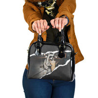 Cool Raccoon Drinking Iced Coffee Shoulder Handbag Funny Animal Meme Urban Night Photography