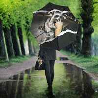Cool Raccoon Drinking Iced Coffee Umbrella Funny Animal Meme Urban Night Photography