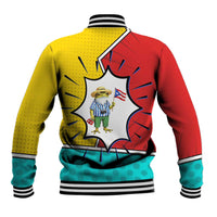 Benito Bowl Puerto Rican Frog Baseball Jacket Playful Pop‑Culture Game Day