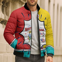 Benito Bowl Puerto Rican Frog Bomber Puffer Jacket Playful Pop‑Culture Game Day