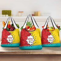 Benito Bowl Puerto Rican Frog Grocery Bag Playful Pop‑Culture Game Day