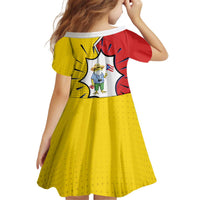 Benito Bowl Puerto Rican Frog Kid Short Sleeve Dress Playful Pop‑Culture Game Day