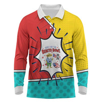 Benito Bowl Puerto Rican Frog Long Sleeve Polo Shirt Playful Pop‑Culture Game Day