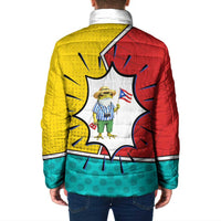 Benito Bowl Puerto Rican Frog Padded Jacket Playful Pop‑Culture Game Day