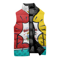 Benito Bowl Puerto Rican Frog Sleeveless Puffer Jacket Playful Pop‑Culture Game Day
