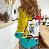 Benito Bowl Puerto Rican Frog Women Casual Shirt Playful Pop‑Culture Game Day
