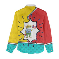 Benito Bowl Puerto Rican Frog Women Casual Shirt Playful Pop‑Culture Game Day