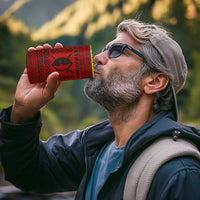 Eswatini Flag 4 in 1 Can Cooler Tumbler with Traditional Shield Spear and Cultural Pattern Design - Wonder Print Shop