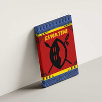 Eswatini Flag Canvas Wall Art with Traditional Shield Spear and Cultural Pattern Design - Wonder Print Shop