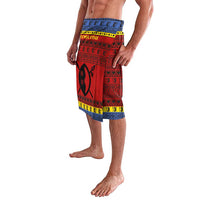 Eswatini Flag Lavalava with Traditional Shield Spear and Cultural Pattern Design - Wonder Print Shop