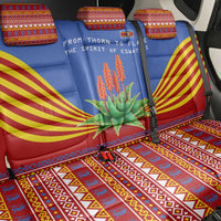 Eswatini Aloe Vera Back Car Seat Cover with Flag Print and Cultural Motif From Thorn to Flame
