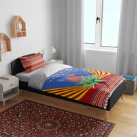 Eswatini Aloe Vera Bedding Set with Flag Print and Cultural Motif From Thorn to Flame