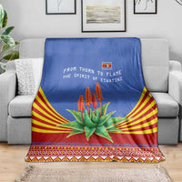 Eswatini Aloe Vera Blanket with Flag Print and Cultural Motif From Thorn to Flame