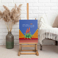 Eswatini Aloe Vera Canvas Wall Art with Flag Print and Cultural Motif From Thorn to Flame