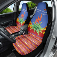 Eswatini Aloe Vera Car Seat Cover with Flag Print and Cultural Motif From Thorn to Flame