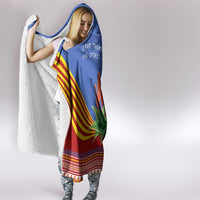 Eswatini Aloe Vera Hooded Blanket with Flag Print and Cultural Motif From Thorn to Flame