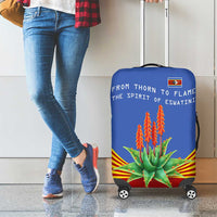 Eswatini Aloe Vera Luggage Cover with Flag Print and Cultural Motif From Thorn to Flame